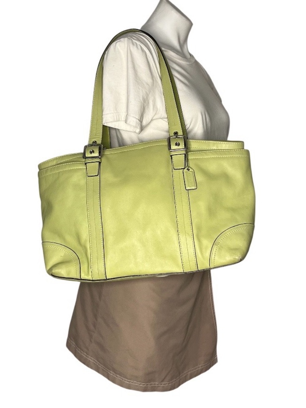COACH Hamptons Leather Executive Carryall Tote Green Style F11203 Fall 2007
